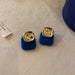 Wholesale Alloy Silver Needle Klein Blue Tassel Earrings JDC-ES-BY158 Earrings 宝钰 8 Wholesale Jewelry JoyasDeChina Joyas De China