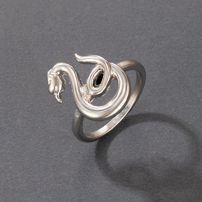 Wholesale alloy silver serpentine single ring JDC-RS-C335 Rings 咏歌 20680 Wholesale Jewelry JoyasDeChina Joyas De China