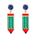 Wholesale alloy simple and creative color pencil funny Earrings fresh and versatile Earrings JDC-ES-JJ321 Earrings JoyasDeChina green red Wholesale Jewelry JoyasDeChina Joyas De China