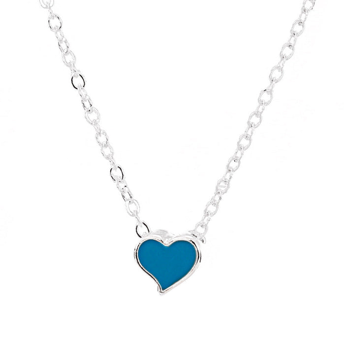 Wholesale Alloy Simple Love Necklaces JDC-NE-A081 Necklaces 妙雅 blue Wholesale Jewelry JoyasDeChina Joyas De China