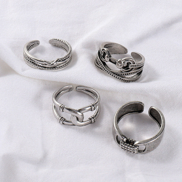 Wholesale Alloy Simple Rings MOQ≥2 JDC-RS-JuY007 Rings 聚耀 set minimum 2 pieces for wholesale 1 Wholesale Jewelry JoyasDeChina Joyas De China
