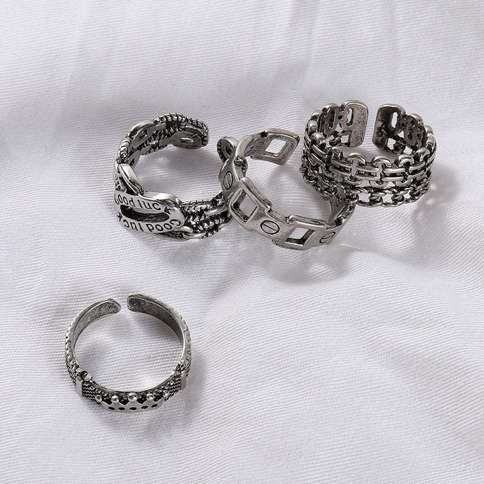 Wholesale Alloy Simple Rings MOQ≥2 JDC-RS-JuY010 Rings 聚耀 set minimum 2 pieces for wholesale 1 Wholesale Jewelry JoyasDeChina Joyas De China