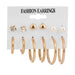 Wholesale alloy Six Piece Set Fashion Earrings JDC-ES-SF085 Earrings 少峰 gold Wholesale Jewelry JoyasDeChina Joyas De China