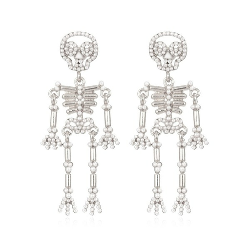 Wholesale alloy skeleton with Pearl Earrings JDC-ES-MY078 Earrings JoyasDeChina Wholesale Jewelry JoyasDeChina Joyas De China