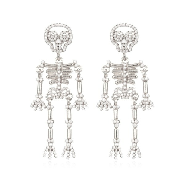 Wholesale alloy skeleton with Pearl Earrings JDC-ES-MY078 Earrings JoyasDeChina Wholesale Jewelry JoyasDeChina Joyas De China
