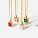 Wholesale alloy small square Rhinestone pendant necklace JDC-NE-JD351 NECKLACE 杰鼎 Wholesale Jewelry JoyasDeChina Joyas De China