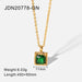 Wholesale alloy small square Rhinestone pendant necklace JDC-NE-JD351 NECKLACE 杰鼎 JDN20778-GN Wholesale Jewelry JoyasDeChina Joyas De China