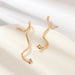 Wholesale Alloy Snake Earrings JDC-ES-NZ084 Earrings 奈珠 Wholesale Jewelry JoyasDeChina Joyas De China