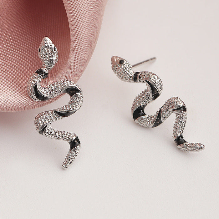 Wholesale Alloy Snake Earrings JDC-ES-NZ089 Earrings 奈珠 EZ3386yinse Wholesale Jewelry JoyasDeChina Joyas De China