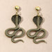 Wholesale Alloy Snake Earrings JDC-ES-NZ090 Earrings 奈珠 EZ3270heijin Wholesale Jewelry JoyasDeChina Joyas De China