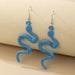 Wholesale Alloy Snake Shape Earrings JDC-ES-MoMing001 Earrings 陌茗 17637blue Wholesale Jewelry JoyasDeChina Joyas De China