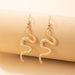Wholesale Alloy Snake Shape Earrings JDC-ES-MoMing001 Earrings 陌茗 17637gold Wholesale Jewelry JoyasDeChina Joyas De China
