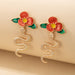 Wholesale Alloy Snake Shape Earrings JDC-ES-MoMing001 Earrings 陌茗 18768 Wholesale Jewelry JoyasDeChina Joyas De China