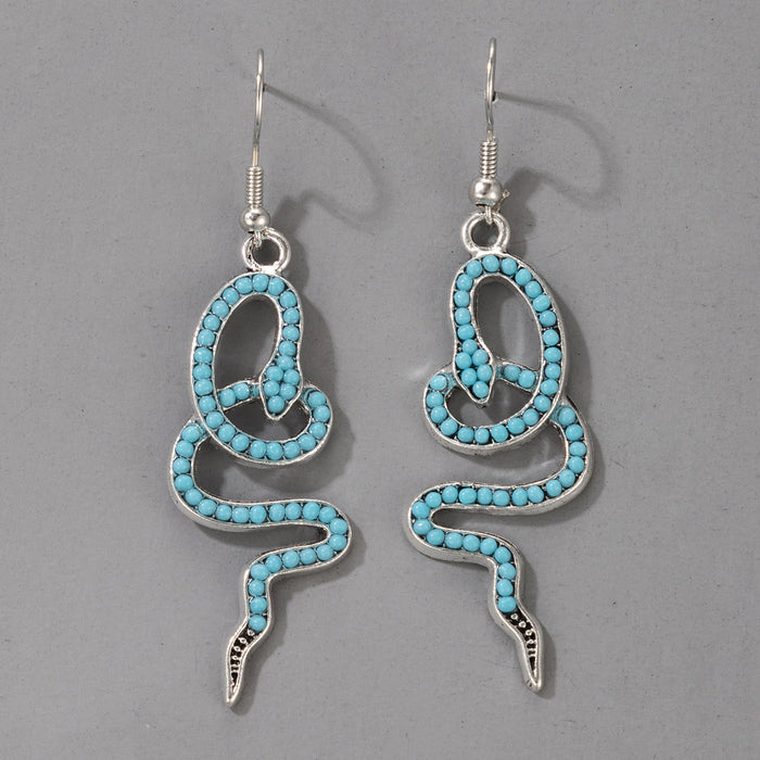 Wholesale Alloy Snake Shape Earrings JDC-ES-MoMing001 Earrings 陌茗 19646 Wholesale Jewelry JoyasDeChina Joyas De China