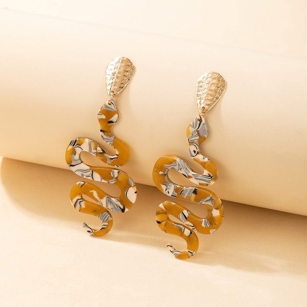 Wholesale Alloy Snake Shape Earrings JDC-ES-MoMing001 Earrings 陌茗 Wholesale Jewelry JoyasDeChina Joyas De China