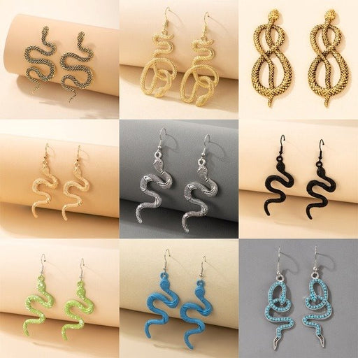 Wholesale Alloy Snake Shape Earrings JDC-ES-MoMing001 Earrings 陌茗 Wholesale Jewelry JoyasDeChina Joyas De China