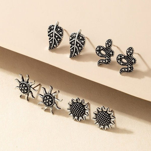 Wholesale alloy snake-shaped leaf earrings JDC-ES-C458 Earrings 咏歌 Wholesale Jewelry JoyasDeChina Joyas De China