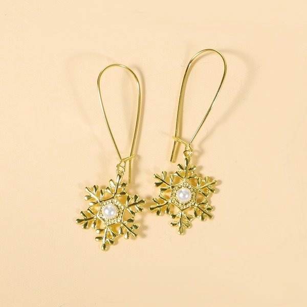 Wholesale alloy snowflake earrings JDC-ES-JQ221 Earrings 佳琪 Wholesale Jewelry JoyasDeChina Joyas De China