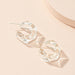 Wholesale alloy solid geometry Earrings JDC-ES-AYN351 Earrings JoyasDeChina E2174 transparent white Wholesale Jewelry JoyasDeChina Joyas De China