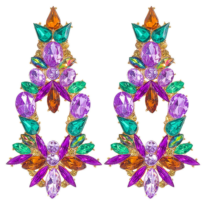 Wholesale alloy sparkling earrings JDC-ES-JQ153 Earrings JoyasDeChina purple Wholesale Jewelry JoyasDeChina Joyas De China