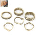 Bulk Jewelry Wholesale alloy spiral combination set of six rings JDC-RS-wy066 Wholesale factory from China YIWU China