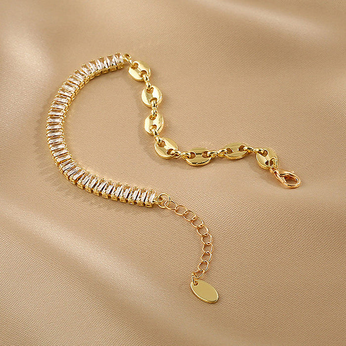 Wholesale alloy splicing Gold Bracelet JDC-BT-YWJQ006 Bracelet 义乌精巧 golden Wholesale Jewelry JoyasDeChina Joyas De China