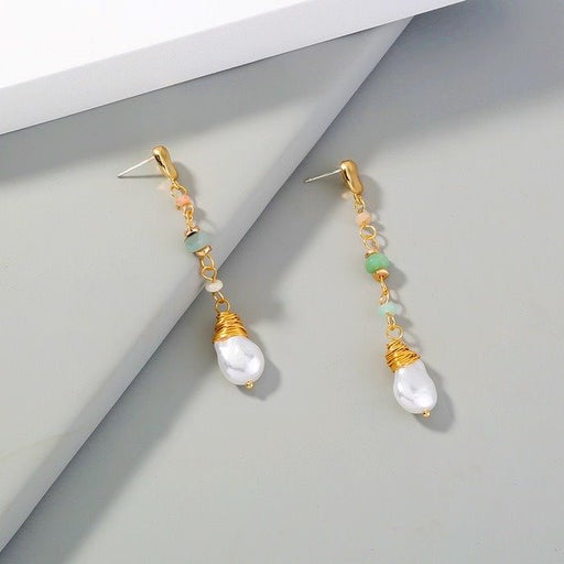 Wholesale Alloy splicing Tassel Earrings JDC-ES-NM008 Earrings 诺铭 Wholesale Jewelry JoyasDeChina Joyas De China