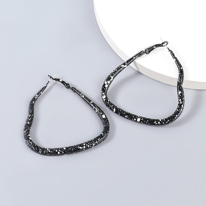Wholesale alloy spray paint geometric earrings JDC-ES-JL768 Earrings 氿乐 black Wholesale Jewelry JoyasDeChina Joyas De China