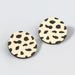 Wholesale alloy spray paint round leopard print earrings JDC-ES-JL880 Earrings 氿乐 Wholesale Jewelry JoyasDeChina Joyas De China