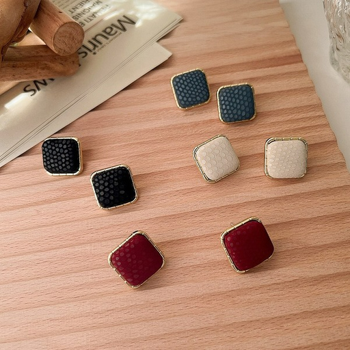 Wholesale alloy square button Earrings JDC-ES-MS76 Earrings JoyasDeChina Wholesale Jewelry JoyasDeChina Joyas De China