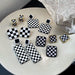 Wholesale Alloy Square Checkerboard Earrings JDC-ES-A067 Earrings 妙雅 Wholesale Jewelry JoyasDeChina Joyas De China