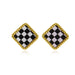 Wholesale Alloy Square Checkerboard Earrings JDC-ES-A067 Earrings 妙雅 G-607 Wholesale Jewelry JoyasDeChina Joyas De China