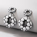 Wholesale alloy square leopard geometric earrings JDC-ES-C460 Earrings 咏歌 20373-black white Wholesale Jewelry JoyasDeChina Joyas De China