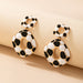 Wholesale alloy square leopard geometric earrings JDC-ES-C460 Earrings 咏歌 20373-gold balck white Wholesale Jewelry JoyasDeChina Joyas De China