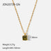 Wholesale alloy square zircon necklace JDC-NE-JD348 NECKLACE 杰鼎 JDN20739-GN Wholesale Jewelry JoyasDeChina Joyas De China