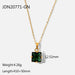 Wholesale alloy square zirconium necklace JDC-NE-JD340 NECKLACE 杰鼎 JDN20771-GN Wholesale Jewelry JoyasDeChina Joyas De China