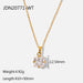 Wholesale alloy square zirconium necklace JDC-NE-JD340 NECKLACE 杰鼎 JDN20771-WT Wholesale Jewelry JoyasDeChina Joyas De China