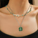 Wholesale alloy stacking double layer necklace JDC-NE-MiMeng004 NECKLACE 米萌 3 Wholesale Jewelry JoyasDeChina Joyas De China