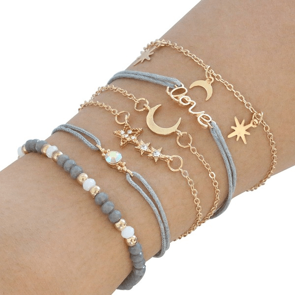 Wholesale alloy star moon Bracelet JDC-BT-DaiR005 Bracelet 黛仁 Wholesale Jewelry JoyasDeChina Joyas De China