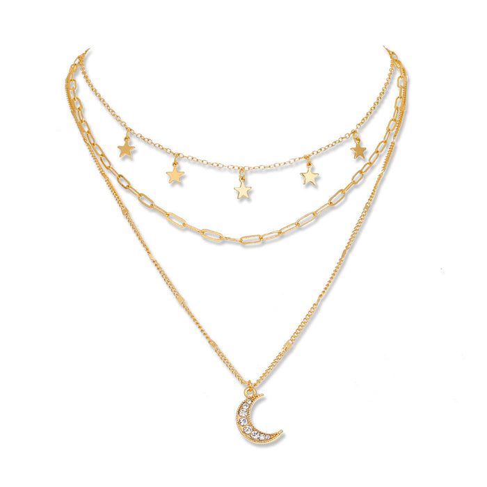 Wholesale Alloy Star Necklace JDC-NE-NM055 NECKLACE 诺铭 Alloy Wholesale Jewelry JoyasDeChina Joyas De China