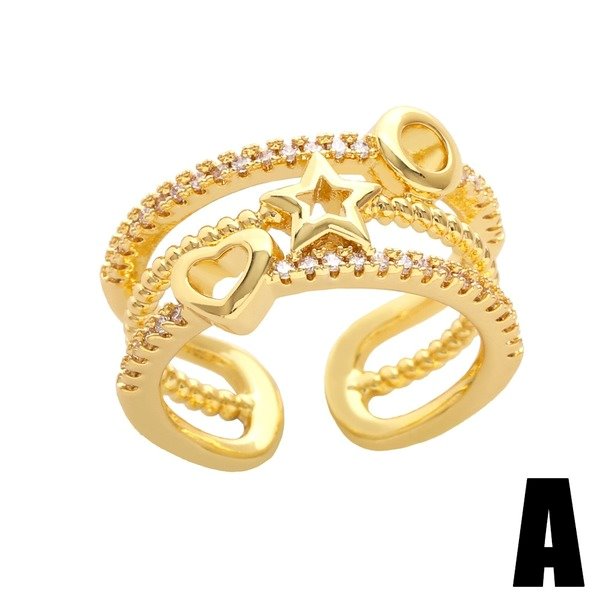 Wholesale alloy stars and moon rings JDC-RS-AS313 Rings 翱昇 Wholesale Jewelry JoyasDeChina Joyas De China