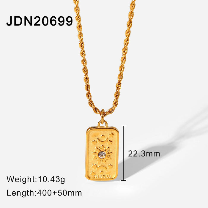 Wholesale alloy sun sign necklace JDC-NE-JD326 NECKLACE 杰鼎 JDN20699 Wholesale Jewelry JoyasDeChina Joyas De China