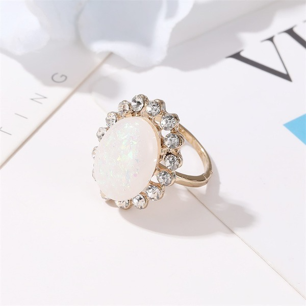 Bulk Jewelry Wholesale alloy sunflower Baroque cat's eye rings JDC-RS-MH029 Wholesale factory from China YIWU China