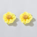 Wholesale alloy sunflower cloth earrings JDC-ES-C424 Earrings 咏歌 Wholesale Jewelry JoyasDeChina Joyas De China
