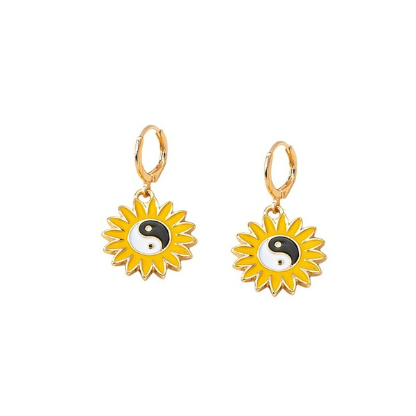 Wholesale alloy sunflower flower earrings JDC-ES-AYN338 Earrings JoyasDeChina Wholesale Jewelry JoyasDeChina Joyas De China