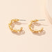 Wholesale alloy sweet cool personalized Chain Earrings JDC-ES-AYN339 Earrings JoyasDeChina Wholesale Jewelry JoyasDeChina Joyas De China