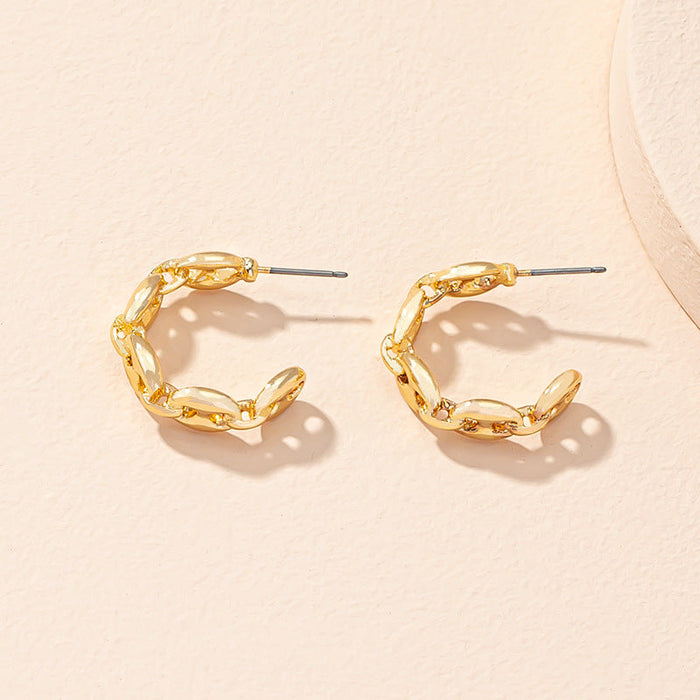Wholesale alloy sweet cool personalized Chain Earrings JDC-ES-AYN339 Earrings JoyasDeChina E2179-gold Wholesale Jewelry JoyasDeChina Joyas De China