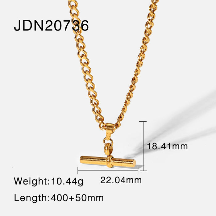 Wholesale alloy T bar necklace JDC-NE-JD346 NECKLACE 杰鼎 JDN20735 Wholesale Jewelry JoyasDeChina Joyas De China