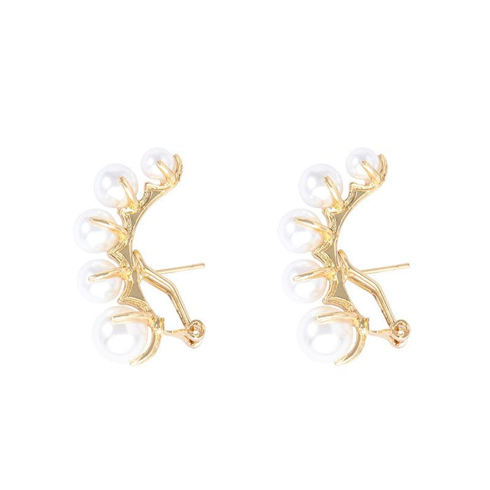 Bulk Jewelry Wholesale alloy tapered pearl earrings JDC-ES-YN029 Wholesale factory from China YIWU China