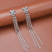 Wholesale alloy tassel earrings JDC-ES-Bis015 Earrings 碧莎 silver Wholesale Jewelry JoyasDeChina Joyas De China
